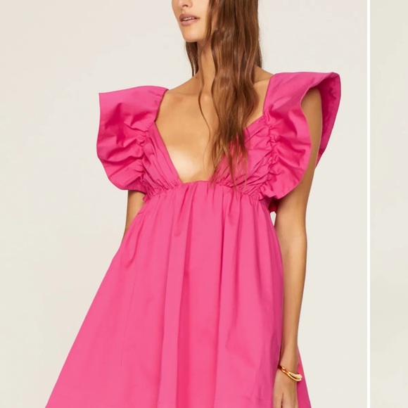 For Love And Lemons Clementine Pink Mini Dress - Picture 12 of 12